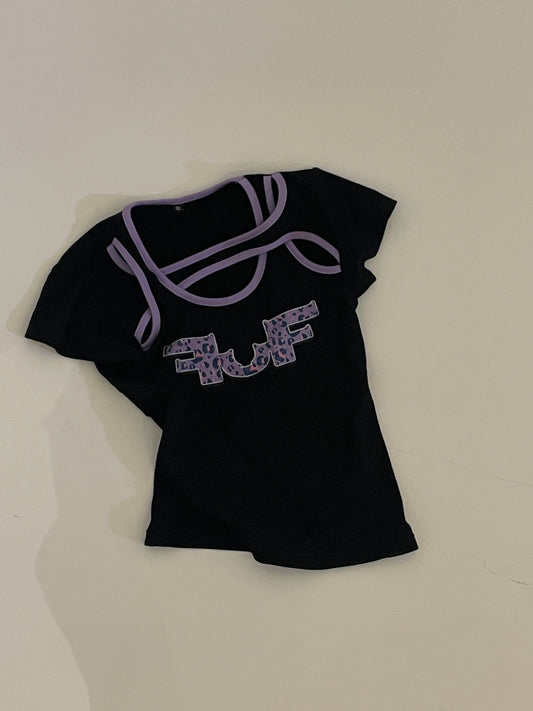 Women's strap logo tee